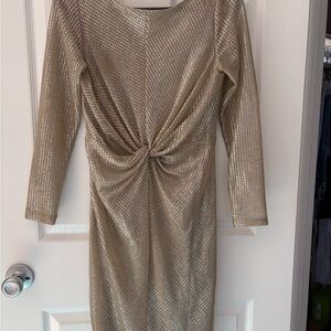 Sean Collection Gold Long Sleeve Dress